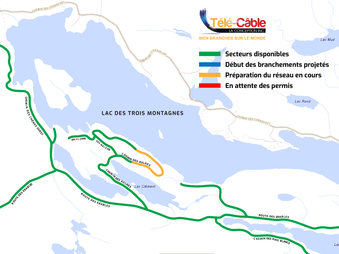 Carte TCLC Secteur Lac des Trois-Montagnes